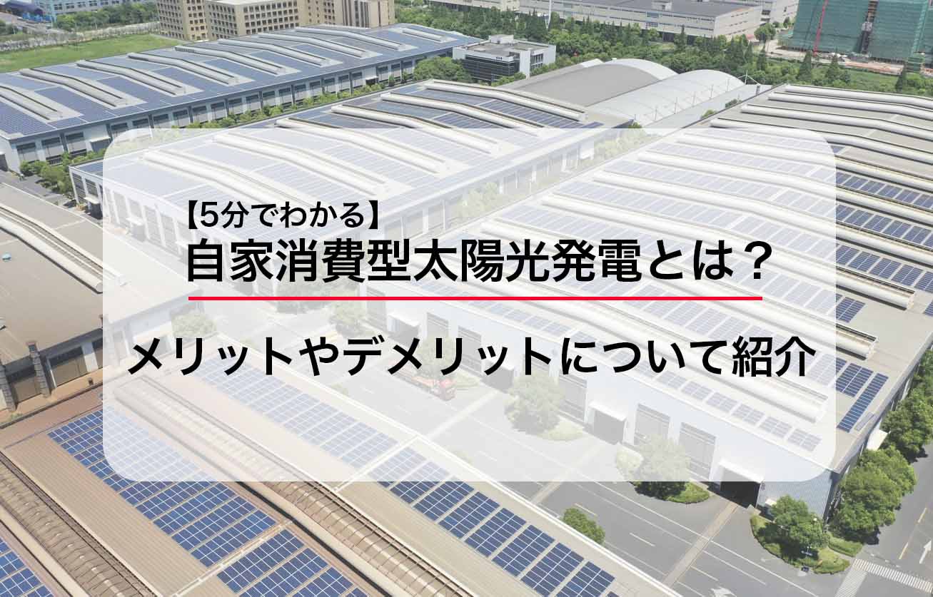 【5分でわかる】自家消費型太陽光発電とは？メリットやデメリットについて紹介