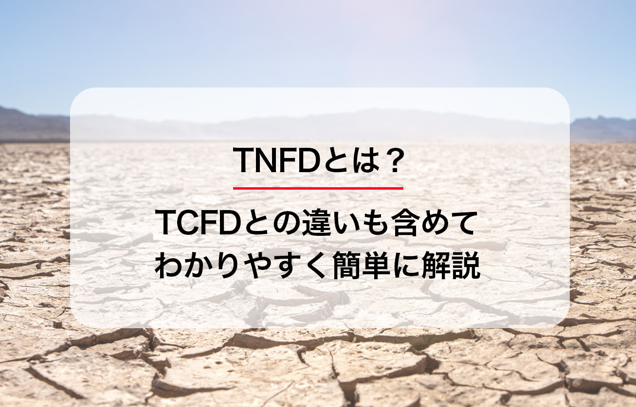 TNFDとは？TCFDとの違いも含めてわかりやすく簡単に解説